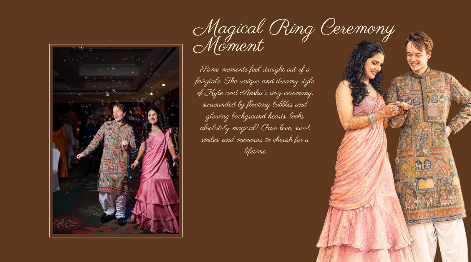 Scenic international pre-wedding photoshoot with dramatic lighting and professional editing