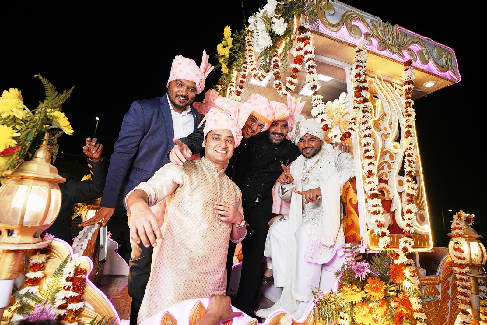 indian wedding barat groom dance