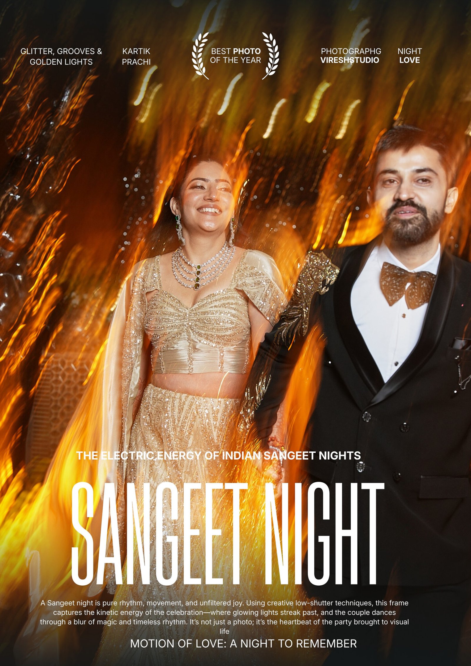 bride groom entry at sangeet night