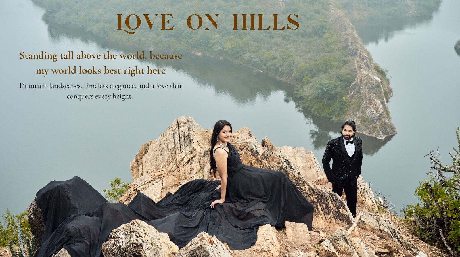 Cinematic couple photography by Viresh Studio in Udaipur bahu bali hills