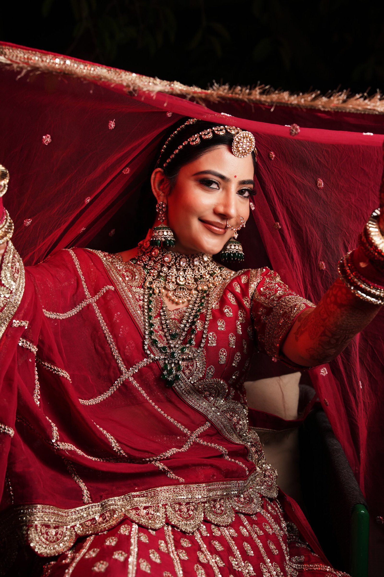 Stunning Bridal Portrait at Royal Pushkar Wedding"